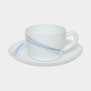 Hitech Sales 130 ml Opalware Cup & Saucer Set White | Microwave Safe Ceramic Cup | Ideal for Daily Use Hitech Sales 130 ml Opalware Cup & Saucer Set White | Microwave Safe Ceramic Cup | Ideal for Daily Use