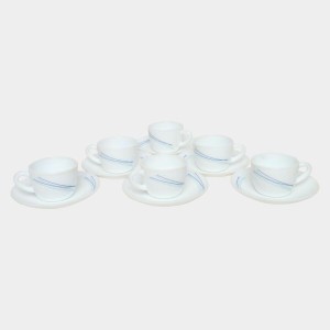 Hitech Sales 130 ml Opalware Cup & Saucer Set White | Microwave Safe Ceramic Cup | Ideal for Daily Use Hitech Sales 130 ml Opalware Cup & Saucer Set White | Microwave Safe Ceramic Cup | Ideal for Daily Use