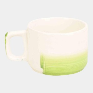 Hitech Sales 100 ml Stoneware Cup White & Green | Microwave Safe Ceramic Cup | Ideal for Daily Use Hitech Sales 100 ml Stoneware Cup White & Green | Microwave Safe Ceramic Cup | Ideal for Daily Use