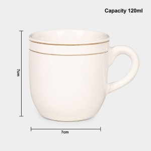 HiTech Sales 120 ml Stoneware Cup Set - Set of 6 (White) | Microwave Safe & Durable | Ideal for Tea & Coffee HiTech Sales 120 ml Stoneware Cup Set - Set of 6 (White) | Microwave Safe & Durable | Ideal for Tea & Coffee