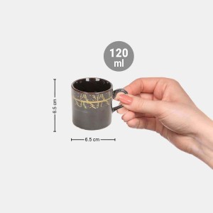 Hitech Sales 120 ml Stoneware Cup Set of 6 Black | Durable & Microwave Safe | Set for Tea/Coffee Hitech Sales 120 ml Stoneware Cup Set of 6 Black | Durable & Microwave Safe | Set for Tea/Coffee