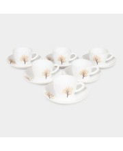 Hitech Sales 130 ml Opalware Cup & Saucer Set White | Microwave Safe Ceramic Cup Hitech Sales 130 ml Opalware Cup & Saucer Set White | Microwave Safe Ceramic Cup