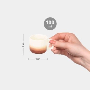 Hitech Sales 100 ml Stoneware Cup White & Brown | Microwave Safe Ceramic Cup | Ideal for Daily Use Hitech Sales 100 ml Stoneware Cup White & Brown | Microwave Safe Ceramic Cup | Ideal for Daily Use