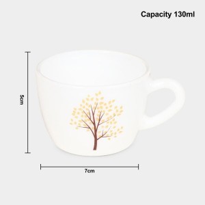 Hitech Sales 130 ml Opalware Cup & Saucer Set White | Microwave Safe Ceramic Cup Hitech Sales 130 ml Opalware Cup & Saucer Set White | Microwave Safe Ceramic Cup