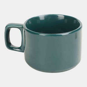 Hitech Sales 100 ml Stoneware Cup Green | Microwave Safe Ceramic Cup | Ideal for Daily Use Hitech Sales 100 ml Stoneware Cup Green | Microwave Safe Ceramic Cup | Ideal for Daily Use
