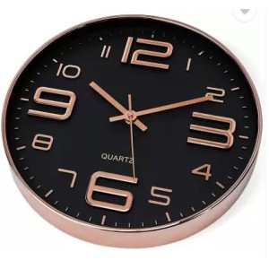 Hitech Sales Modern Classic Quartz Stylish Analog 25 Cm Decorative WallClock Battery Operated Round Easy to Read for Living Room Bedroom Office Kitchen School Hitech Sales Modern Classic Quartz Stylish Analog 25 Cm Decorative WallClock Battery Operated Round Easy to Read for Living Room Bedroom Office Kitchen School