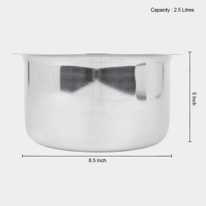 2.5 L Stainless Steel Patila, 8.5 X 5 in (Pack of 1)