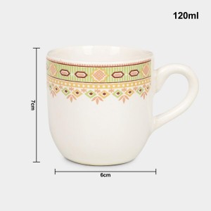 Hitech Sales 120 ml Stoneware Cup Set of 3 White | Durable & Microwave Safe | Set for Tea/Coffee Elegant Design Hitech Sales 120 ml Stoneware Cup Set of 3 White | Durable & Microwave Safe | Set for Tea/Coffee Elegant Design