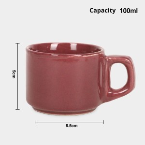 Hitech Sales 100 ml Stoneware Cup Brown | Microwave Safe Ceramic Cup | Ideal for Daily Use