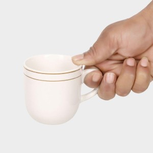 HiTech Sales 120 ml Stoneware Cup Set - Set of 6 (White) | Microwave Safe & Durable | Ideal for Tea & Coffee HiTech Sales 120 ml Stoneware Cup Set - Set of 6 (White) | Microwave Safe & Durable | Ideal for Tea & Coffee