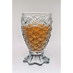 Textured Glass Goblet Set of 2 | Clear Footed Drinking Glasses for Juice, Water, Mocktails & Desserts | Elegant Vintage Design Textured Glass Goblet Set of 2 | Clear Footed Drinking Glasses for Juice, Water, Mocktails & Desserts | Elegant Vintage Design