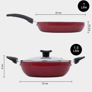 1 L Frypan, 1.5 L Kadhai Non-Stick Cook & Serveware - (M1413) 1 L Frypan, 1.5 L Kadhai Non-Stick Cook & Serveware - (M1413)