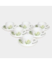 Hitech Sales 120 ml Opalware Cup & Saucer Set Green | Microwave Safe Ceramic Cup | Ideal for Daily Use Hitech Sales 120 ml Opalware Cup & Saucer Set Green | Microwave Safe Ceramic Cup | Ideal for Daily Use