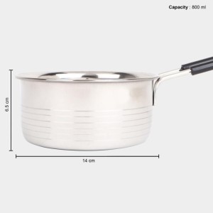 800 ml Stainless Steel Saucepan, 1 4 cm Dia. (Pack of 1) 800 ml Stainless Steel Saucepan, 1 4 cm Dia. (Pack of 1)