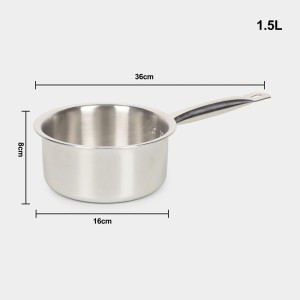 Tandem1.5L Stainless Steel Sauce Pan, 36 X 16 X 8cm (Pack of 1) Tandem1.5L Stainless Steel Sauce Pan, 36 X 16 X 8cm (Pack of 1)