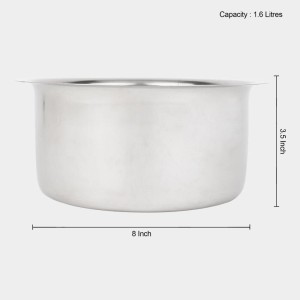 1.6 L Stainless Steel Patila, 3.5 X 8 in (Pack of 1)