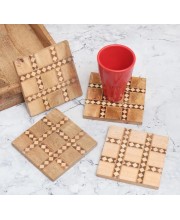 Modern Brown Wooden Tea Coasters – Set of 4 | Stylish Tabletop Drink Mats for Cups, Mugs & Glasses | Handcrafted Wooden Coaster Set for Home & Office Décor Modern Brown Wooden Tea Coasters – Set of 4 | Stylish Tabletop Drink Mats for Cups, Mugs & Glasses | Handcrafted Wooden Coaster Set for Home & Office Décor