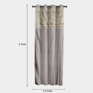 Home Beautiful 5 ft. Dark Grey Polyester Curtain - (M2773) Home Beautiful 5 ft. Dark Grey Polyester Curtain - (M2773)