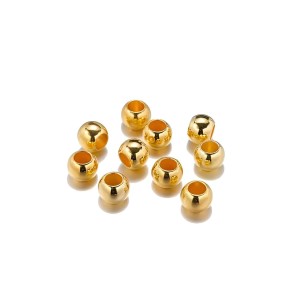 HiTechMart Gold-Plated Round Spacer Beads – Small Plastic Craft Beads for Jewelry Making, DIY Bracelets, Necklaces & Decorations (Bulk Pack) (100) HiTechMart Gold-Plated Round Spacer Beads – Small Plastic Craft Beads for Jewelry Making, DIY Bracelets, Necklaces & Decorations (Bulk Pack) (100)