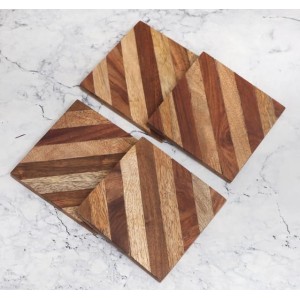 Handmade Wooden Tea Coasters – Set of 4 | Rustic Drink Mats for Home, Office, Table Décor | Reusable Wooden Cup Coaster Set for Tea, Coffee & Drinks Handmade Wooden Tea Coasters – Set of 4 | Rustic Drink Mats for Home, Office, Table Décor | Reusable Wooden Cup Coaster Set for Tea, Coffee & Drinks