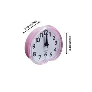 Cute Pink Heart-Shaped Quartz Alarm Clock – 3.48 Inch Silent Analog Desk for Kids, Travel & Bedroom Decor Cute Pink Heart-Shaped Quartz Alarm Clock – 3.48 Inch Silent Analog Desk for Kids, Travel & Bedroom Decor