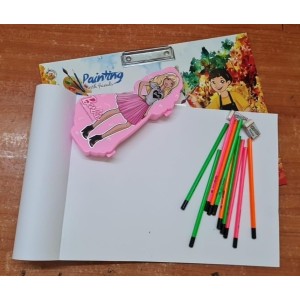 HiTech Sales Wooden Drawing Board with Large Drawing Notebook, 10 Drawing + 1 Writing Pencil 2 Eraser 1 Sharpner one 15 cm Scale one 2 lid Pencil Box Combo at Low Cost for Kids/Students, Girls & Boys HiTech Sales Wooden Drawing Board with Large Drawing Notebook, 10 Drawing + 1 Writing Pencil 2 Eraser 1 Sharpner one 15 cm Scale one 2 lid Pencil Box Combo at Low Cost for Kids/Students, Girls & Boys
