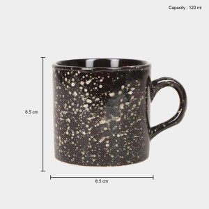 HiTech Sales 120 ml Stoneware Cup Set - Set of 6 (Black) | Durable & Microwave Safe | Ideal for Tea & Coffee HiTech Sales 120 ml Stoneware Cup Set - Set of 6 (Black) | Durable & Microwave Safe | Ideal for Tea & Coffee