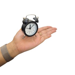 Small Twin-Bell Analog Alarm Clock for Bedroom | Loud Vintage Alarm, Battery Operated Mini Table Clock for Kids & Adults | Portable Classic Bedside Clock (1 Pc) (3.8 inch/2inch) Black Small Twin-Bell Analog Alarm Clock for Bedroom | Loud Vintage Alarm, Battery Operated Mini Table Clock for Kids & Adults | Portable Classic Bedside Clock (1 Pc) (3.8 inch/2inch) Black
