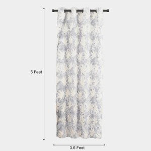 Home Beautiful 5 ft. Light Grey Polyester Curtain - (M2835) Home Beautiful 5 ft. Light Grey Polyester Curtain - (M2835)