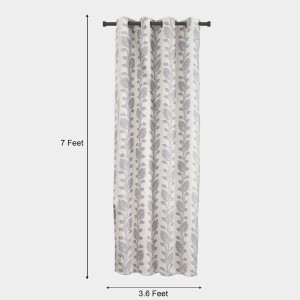 Home Beautiful 7ft. Light Grey Polyester Curtain - (M2753) Home Beautiful 7ft. Light Grey Polyester Curtain - (M2753)
