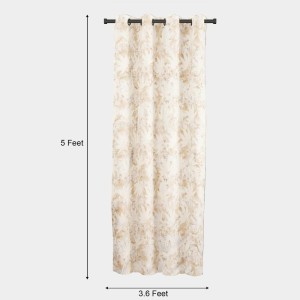 Home Beautiful 5 ft. Beige Polyester Curtain - (M2832) Home Beautiful 5 ft. Beige Polyester Curtain - (M2832)