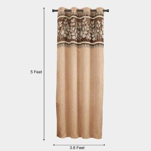 Home Beautiful 5 ft. Brown Polyester Curtain - (M2796) Home Beautiful 5 ft. Brown Polyester Curtain - (M2796)