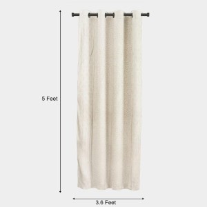 Home Beautiful 5 ft. Off White Polyester Curtain - (M2805) Home Beautiful 5 ft. Off White Polyester Curtain - (M2805)