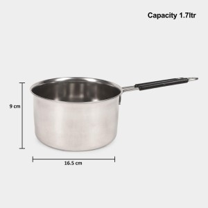 1.7 L Steel Saucepan 1 6.5 cm Dia (Pack of 1) 1.7 L Steel Saucepan 1 6.5 cm Dia (Pack of 1)