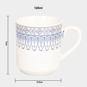 Hitech Sales 120 ml Stoneware Cup Set of 6 Blue | Durable & Microwave Safe | Set for Tea/Coffee Elegant Design Hitech Sales 120 ml Stoneware Cup Set of 6 Blue | Durable & Microwave Safe | Set for Tea/Coffee Elegant Design