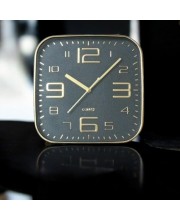 Square Golden Color Analog Wall Clock with Gold Numbers | Silent Sweep Quartz Movement | Decorative Wall Clock for Home, Office, and Living Room | Length-Breadth-Height 24.2cm x 24.2cm x 3.5cm Square Golden Color Analog Wall Clock with Gold Numbers | Silent Sweep Quartz Movement | Decorative Wall Clock for Home, Office, and Living Room | Length-Breadth-Height 24.2cm x 24.2cm x 3.5cm