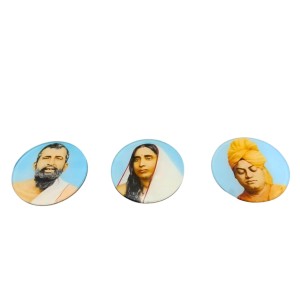 Sri Ramakrishna, Sarada Maa & Swami Vivekananda Photo Fridge Magnet | Round Spiritual Magnet for Home & Office Sri Ramakrishna, Sarada Maa & Swami Vivekananda Photo Fridge Magnet | Round Spiritual Magnet for Home & Office