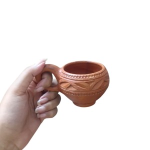 Handcrafted Clay Tea Cup Natural Terracotta Mug Eco-Friendly Pottery Hand Made Kulhad (Set of 4) Handcrafted Clay Tea Cup Natural Terracotta Mug Eco-Friendly Pottery Hand Made Kulhad (Set of 4)