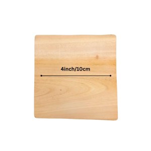 Wooden Square Coaster Set with Holder | Premium Solid Wood Tea & Coffee Coasters for Hot & Cold Drinks, Table Protection | Set of 5 (Squre)