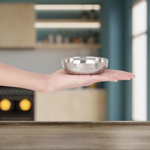 200 ml Steel Bowl 1X 4.3 in (Pack of 1) 200 ml Steel Bowl 1X 4.3 in (Pack of 1)