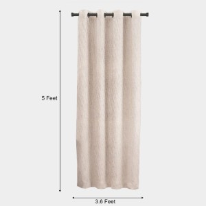 Home Beautiful 5 ft. Off White Polyester Curtain - (M2822) Home Beautiful 5 ft. Off White Polyester Curtain - (M2822)