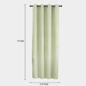 Home Beautiful 5 ft. Light Green Polyester Curtain - (M2821)