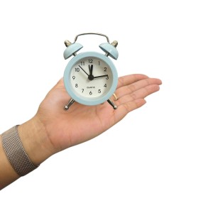 Small Twin-Bell Analog Alarm Clock for Bedroom | Cute Light Sky Blue Vintage Table Clock with Loud Alarm | Battery Operated Mini Bedside Clock for Kids & Adults (1 Pc) (3.8/5inch) (Sky Blue) Small Twin-Bell Analog Alarm Clock for Bedroom | Cute Light Sky Blue Vintage Table Clock with Loud Alarm | Battery Operated Mini Bedside Clock for Kids & Adults (1 Pc) (3.8/5inch) (Sky Blue)