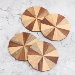 Modern Circle-Shaped Brown Wooden Coasters – Set of 4 | Round Drink Mats for Tea, Coffee & Beverages | Handcrafted Wooden Coaster Set for Home & Office Use Modern Circle-Shaped Brown Wooden Coasters – Set of 4 | Round Drink Mats for Tea, Coffee & Beverages | Handcrafted Wooden Coaster Set for Home & Office Use