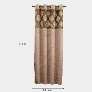 Home Beautiful 5 ft. Brown Polyester Curtain - (M2830) Home Beautiful 5 ft. Brown Polyester Curtain - (M2830)