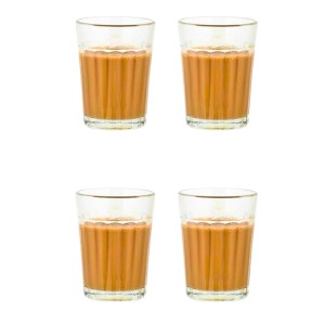Small Tea Glass Set of 4 | Chai, Milk & Coffee Drinking Glasses | Clear Transparent Durable Glass Tumblers for Home, Kitchen & Office Use Small Tea Glass Set of 4 | Chai, Milk & Coffee Drinking Glasses | Clear Transparent Durable Glass Tumblers for Home, Kitchen & Office Use