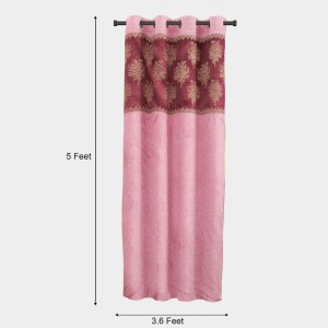 Home Beautiful 5 ft. Pink Polyester Curtain - (M2841) Home Beautiful 5 ft. Pink Polyester Curtain - (M2841)