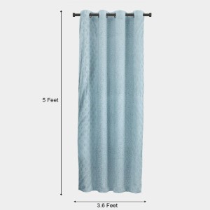 Home Beautiful 5 ft. Light Blue Polyester Curtain - (M2790) Home Beautiful 5 ft. Light Blue Polyester Curtain - (M2790)