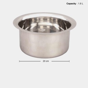 1.6 L Stainless Steel Patila, 20 cm Dia. (Pack of 1) 1.6 L Stainless Steel Patila, 20 cm Dia. (Pack of 1)