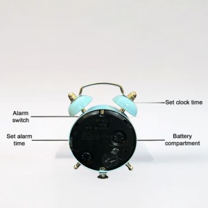 Small Twin-Bell Analog Alarm Clock for Bedroom | Cute Light Sky Blue Vintage Table Clock with Loud Alarm | Battery Operated Mini Bedside Clock for Kids & Adults (1 Pc) (3.8/5inch) (Sky Blue) Small Twin-Bell Analog Alarm Clock for Bedroom | Cute Light Sky Blue Vintage Table Clock with Loud Alarm | Battery Operated Mini Bedside Clock for Kids & Adults (1 Pc) (3.8/5inch) (Sky Blue)